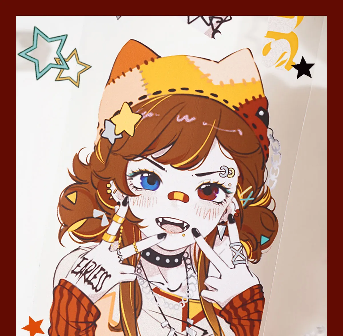 

Vintage Bad Girl Shiny Shell PET Tapes Craft Supplies DIY Scrapbooking Card Making Decorative Plan Sticker