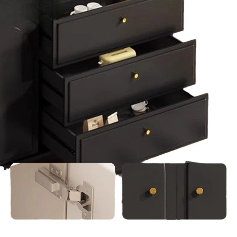 

Solid wood chest black household bedroom small apartment storage