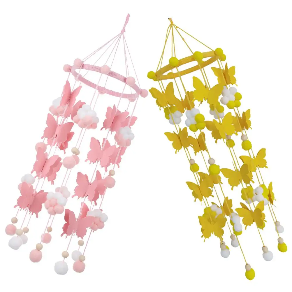 

2 Pcs Butterfly Nursery Decor Ornament Nursing Mobile Crib for Baby Accessories
