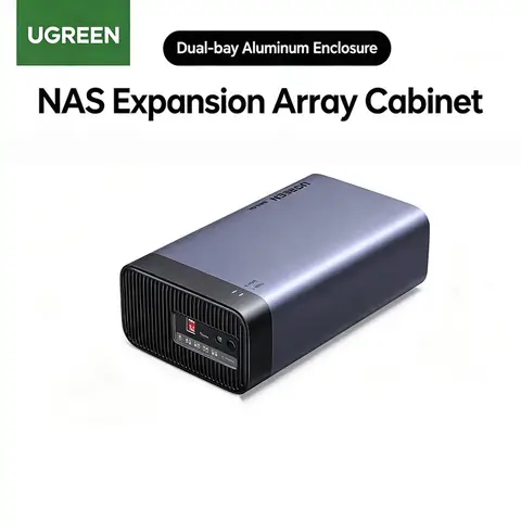 UGREEN Multi Bay Hard Drive Enclosure with RAID, 2.5/3.5 Inch SATA HDD SSD External Disk Array Storage Case for NAS PC Data Expa