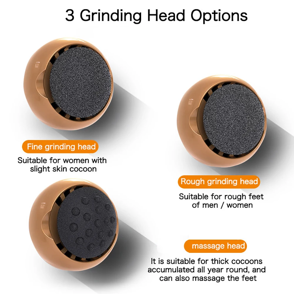 مفرمة قدم كهربائية مزيل مسامير القدم مع 3 أطراف رأس بديلة لتنظيف القدمين لتنظيف الباديكير الجاف والمتشقق