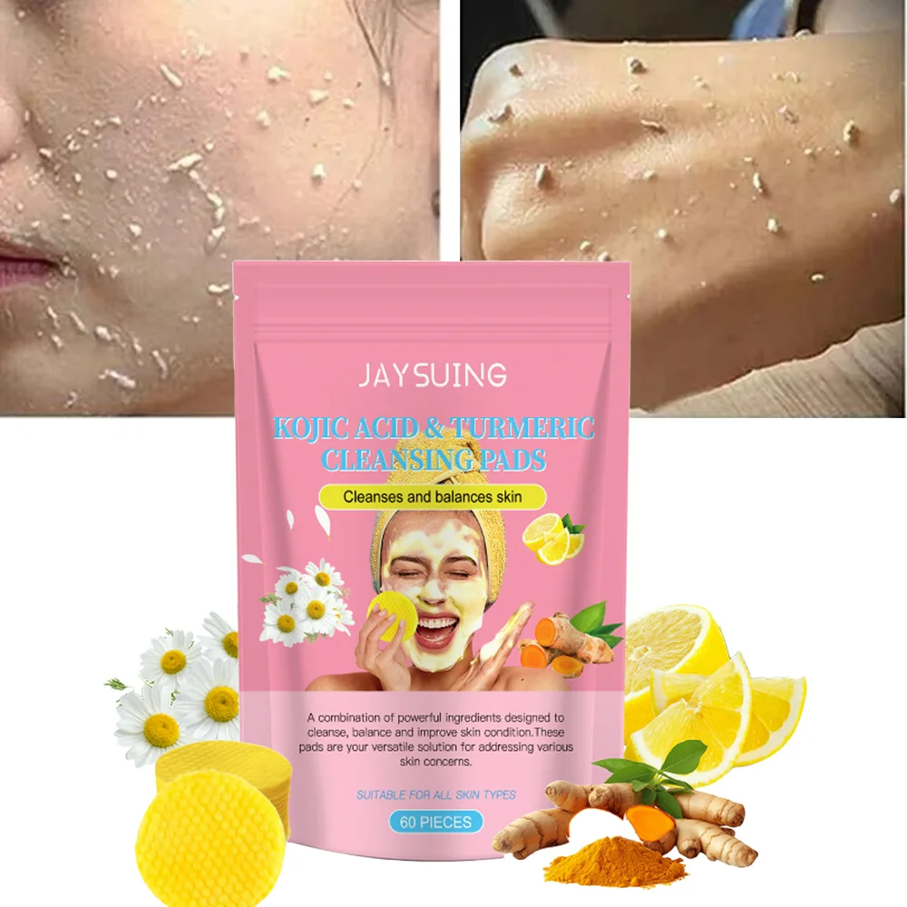 

Exfoliating Whitening Kojic Acid Turmeric Pads - Gentle Brightening Facial Pads For Repair Dark Spots & Dull Skin All Skin Type