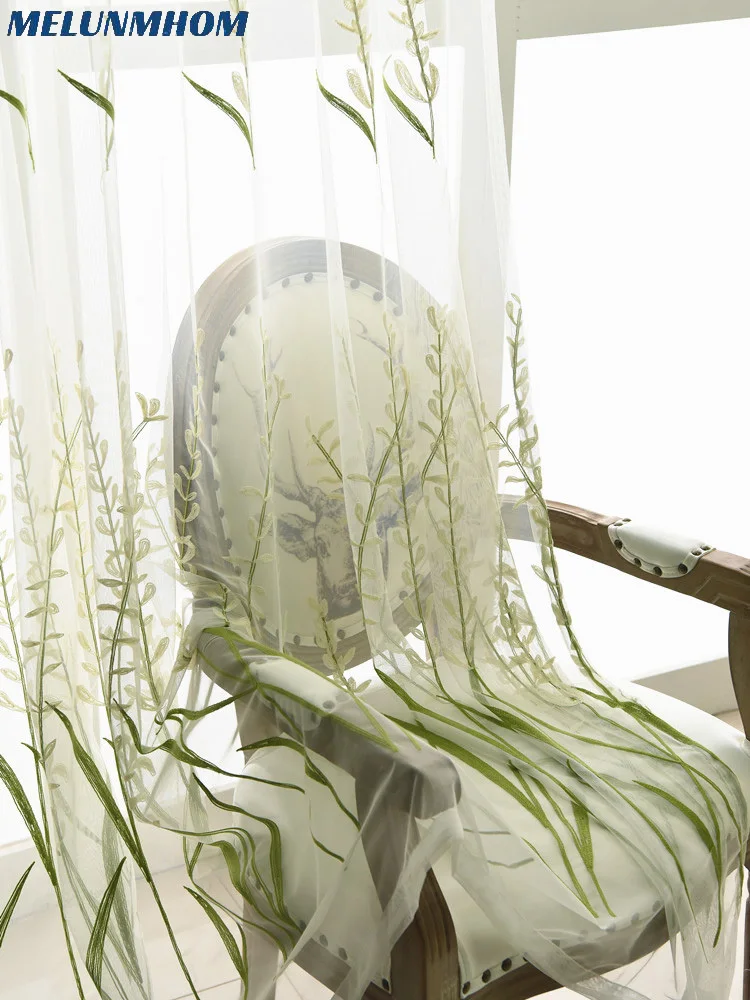 New Arrival Promotion Woven Cortina Rice Spike Tulle for Living Room Screens Gauze Yarn Sheer Curtain for Bedroom Custom