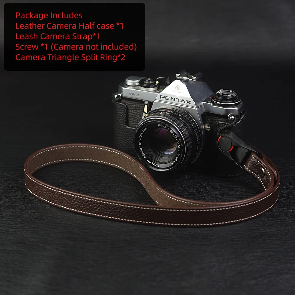 Чехол для Pentax ME, кожаный чехол, комплект, получехол из натуральной кожи ручной работы, кожаный ремешок для фотоаппарата, аксессуары для фотосъемки, сумка для фотоаппарата