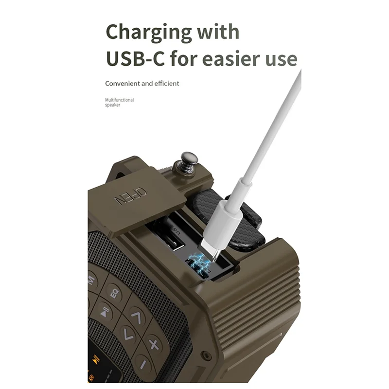 

APPLIA-аварийные метеорологические радиостанции, ручная рукоятка, солнечный Bluetooth-динамик, портативный AM FM-радио, 5000 мАч, водонепроницаемый, с батарейным питанием, Durab