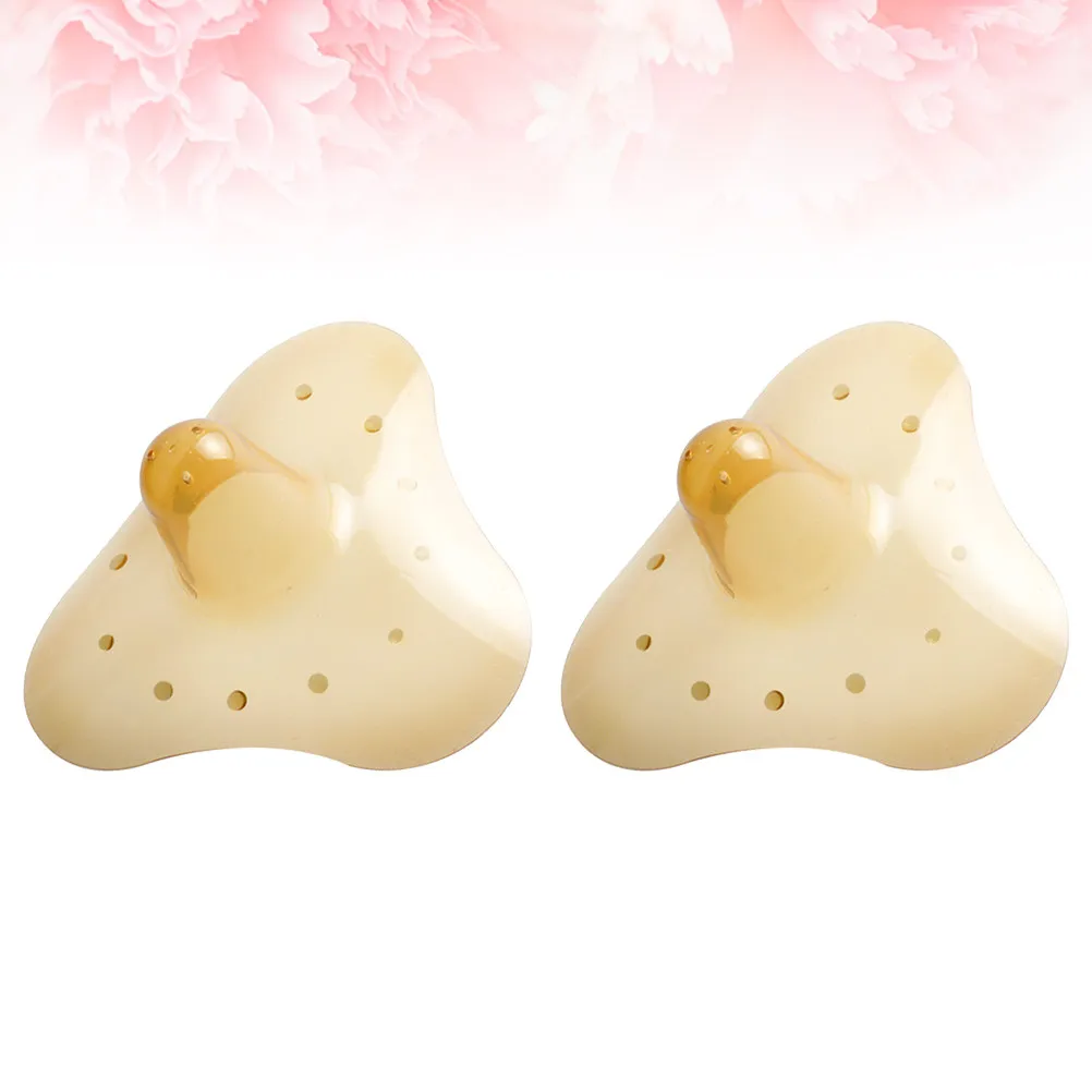 2Pcs Breastfeeding Shield Latex Protector for Nursing Mothers Portable Comfort Suction Simulation Shape Design
