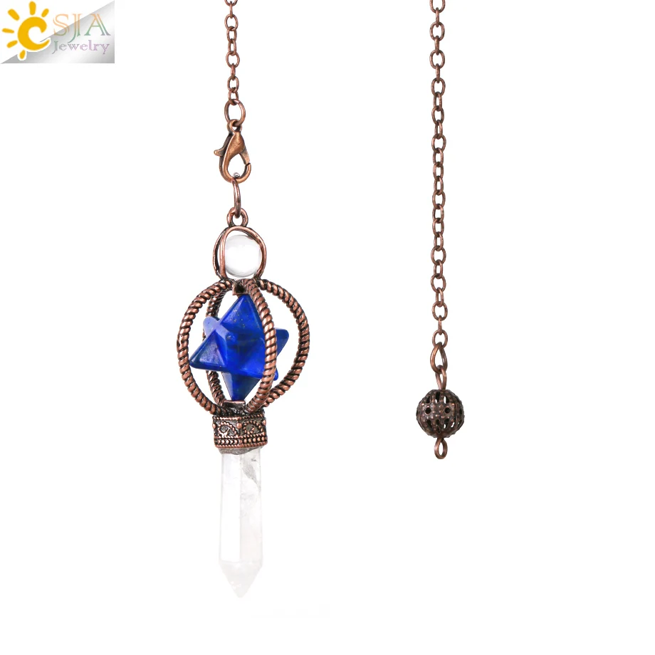 CSJA Esotericism Crystal Pendulum for Dowsing & Divination