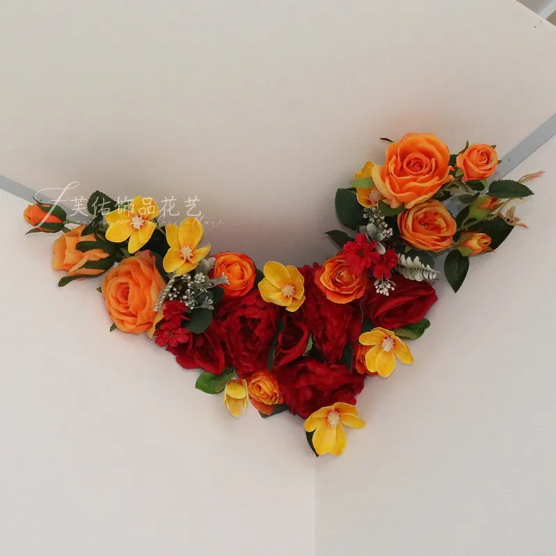 Simulation flower art roof ceiling roof four corners flower art indoor wedding silk flower wedding house new house wedding house