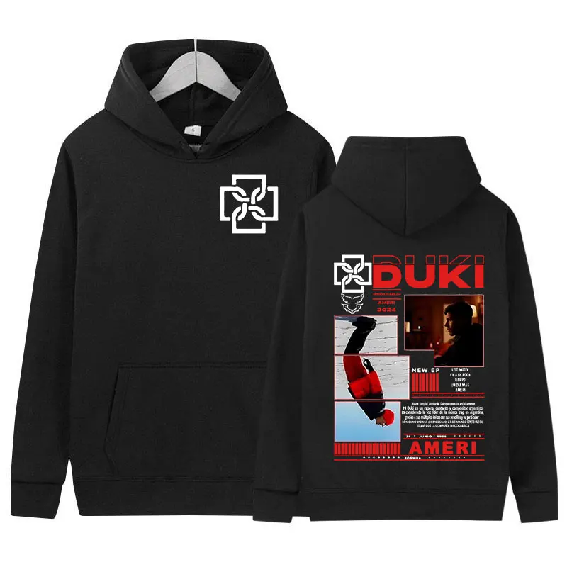 Duki ADA Tour 2024 Hoodie Rap Men's Hip Hop Clothing Pullover Sweatshirt Y2k Unisex Vintage Fashion Oversized Hoodies Streetwear