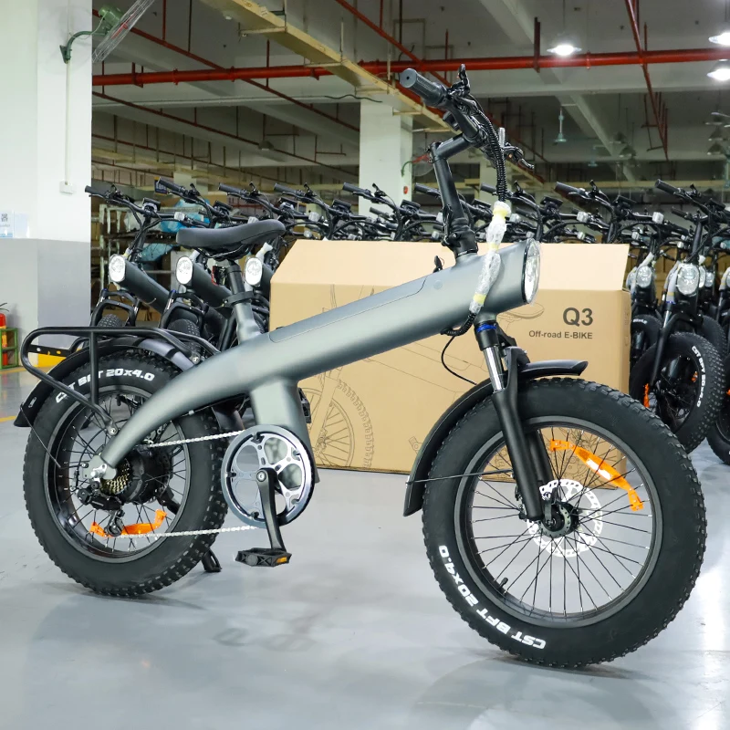 750W Fat Tire Electric Bike 20 Inch 45km/h High Speed E-bike Off-road Mountain City Cargo Bicycle Adults Bicicleta Electrica MTB image 7