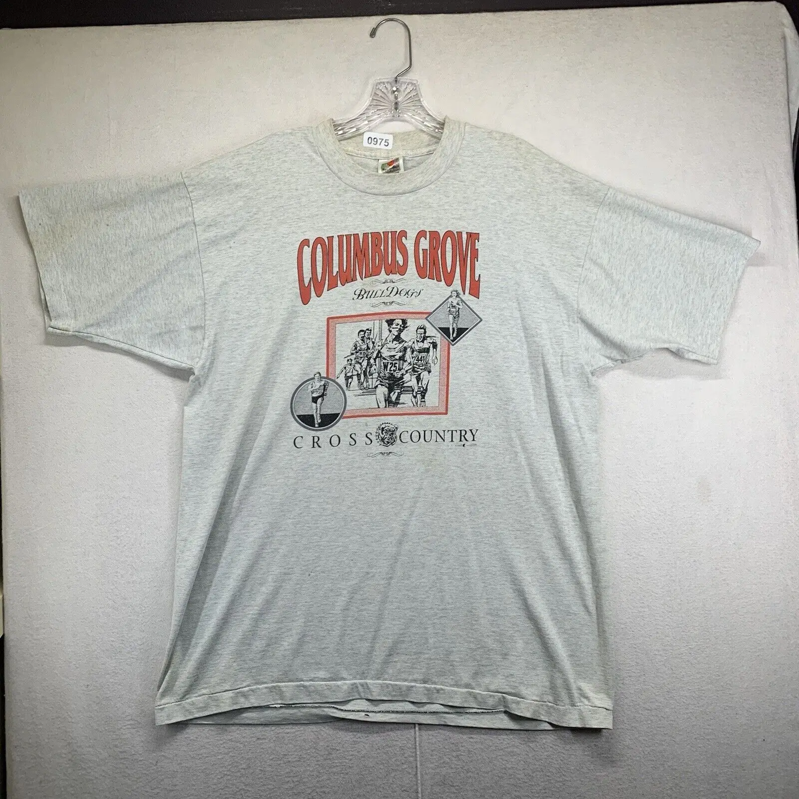 VINTAGE 1997High School Cross County T Shirt COLUMBUS GROVE BULLDOGS XL