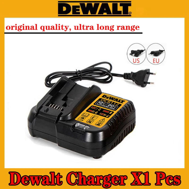 DCB112 Li-Ion Battery Charger For Dewalt 12V 14.4V 18V 20V DCB200 DCB101 DCB115 DCB107 DCB105 DCB140 DCB118 DCB102 DCB104