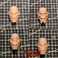 Unpainted DIY 1/12 Scale Big Eyed Alien Allen White Model Head Invincible Soldier Head Sculpt Fit 6inch Action Figure Body