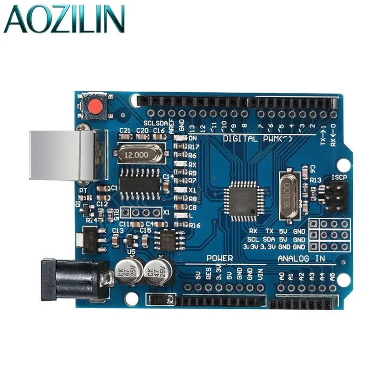 AOZILIN for Arduino UNO R3 Development Board CH340 Driver ATmega328P MCU Module Compatible with Arduino IDE Starter Kit for