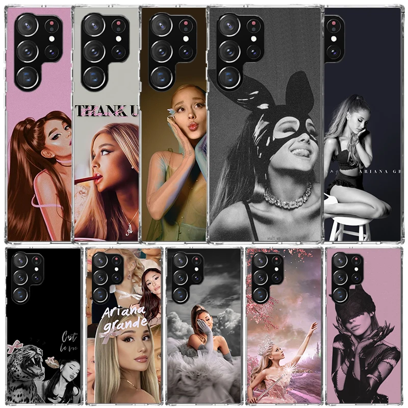 A-Ariana G-Grande Soft Cover for Samsung Galaxy S25 Edge S26 S24 S23 Ultra Phone Case S22 S21 Plus S20 FE Print Pattern Shell Ga