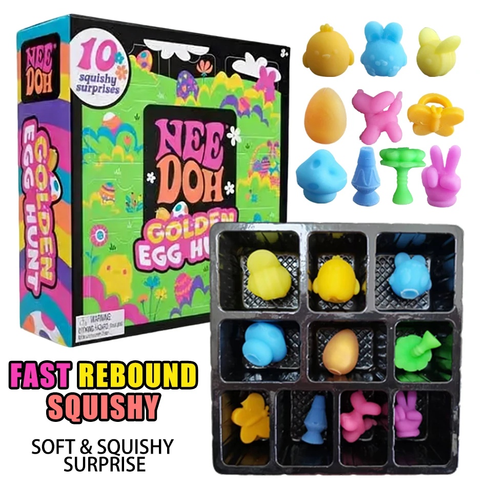 

2026 Needohes Golden Egg Hunt Game Blind Box Easter Fidget With With Squishy Surprise Stress Relief Squeeze Easter Party