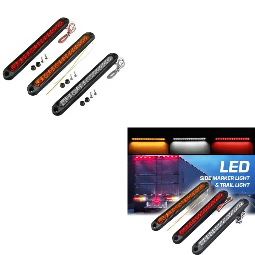 XA6H Truck Brake Light 15 LED Stop Light Bar Rear Lights for Trailer Trucks Night Safety Driving