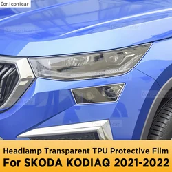 For SKODA KODIAQ 2021 2022 Car Exterior Headlight Anti-scratch Front Lamp Transparent TPU Protective Film Accessories