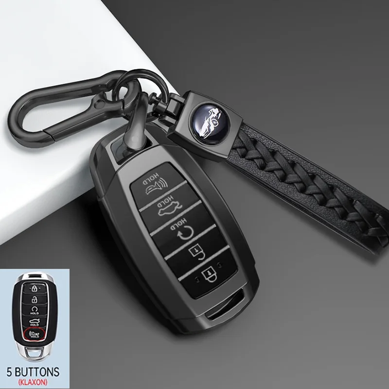 3/4/5 Buttons Car Key Case Cover Keychain for Hyundai I30 Ix35 KONA Encino Solaris Azera Grandeur Ig Accent Santa Fe Palisade