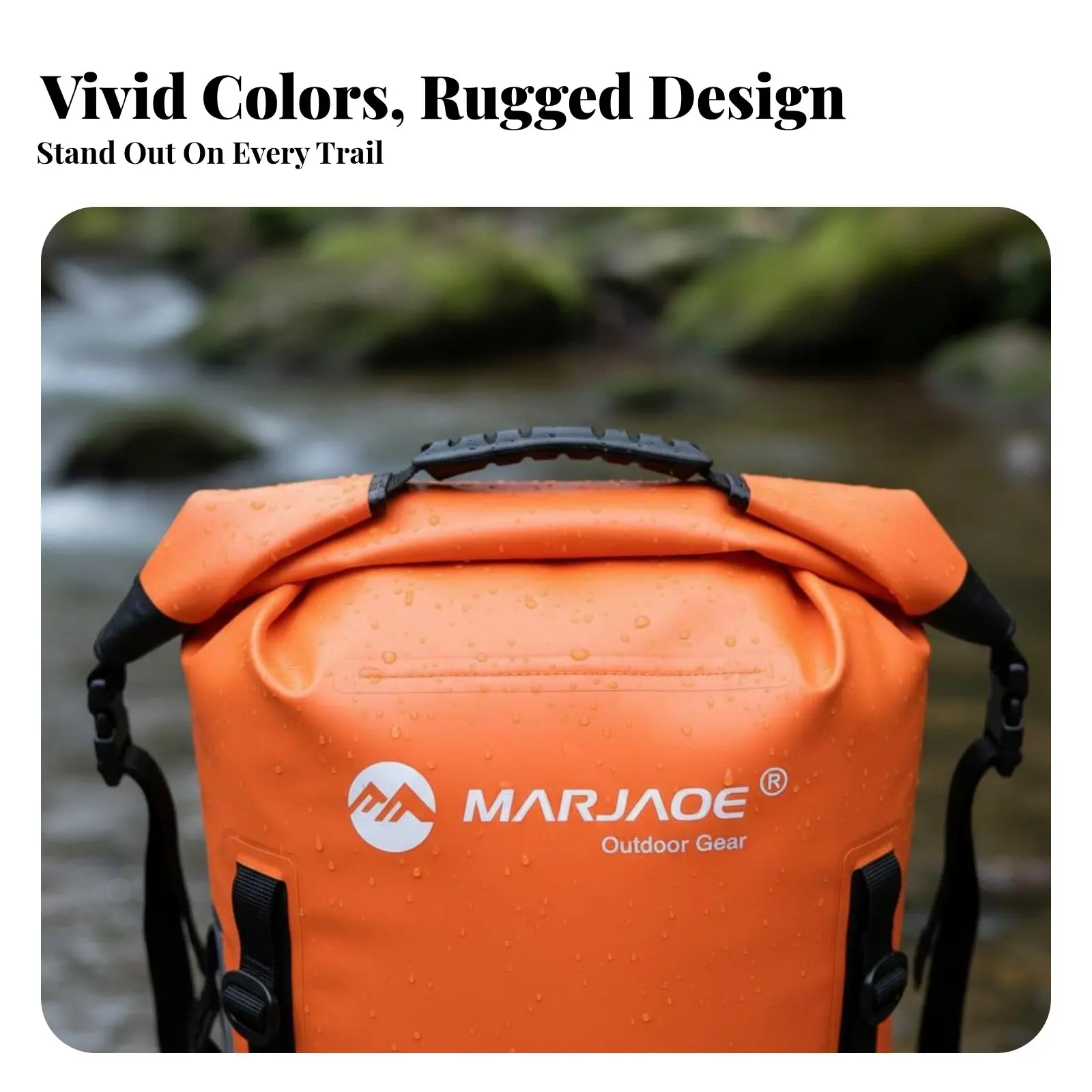 40L Roll Top Backpack Adjustable Straps Stream Tracing Rucksack Roll Top Dry Backpack Sealed Seams Outdoor Gear Reflective