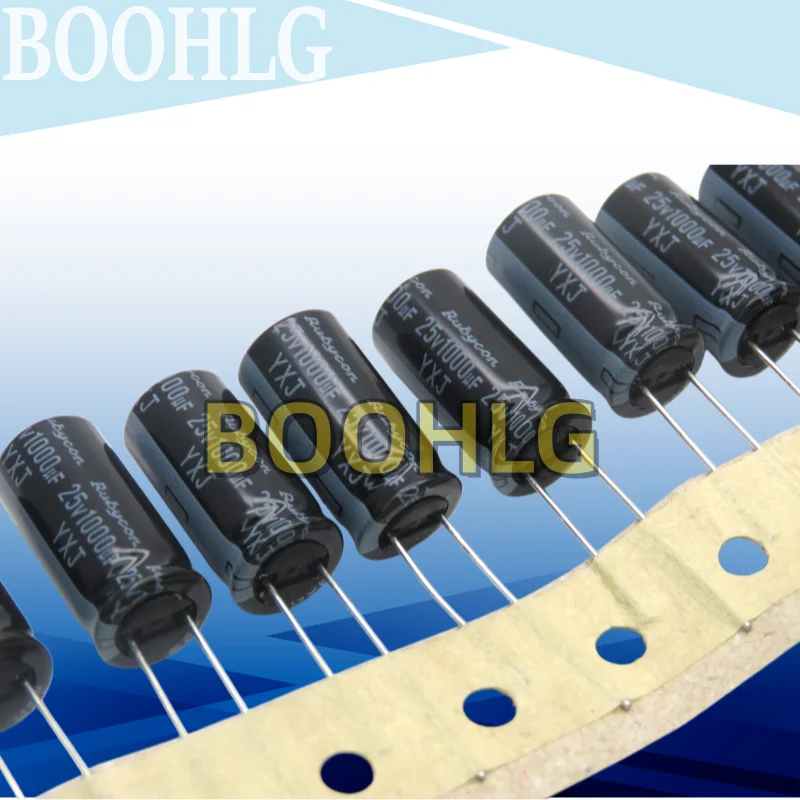 10PCS Imported Electrolytic Capacitor 25V 1000UF 10X20 YXJ High Frequency Series Short Pin