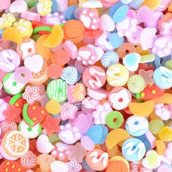 20 Adet Renkli Simülasyon Yumuşak Şeker Çörek Ayı Pençe Beş Köşeli Yıldız Bebek seramik karo Yapay Sahte Fudge