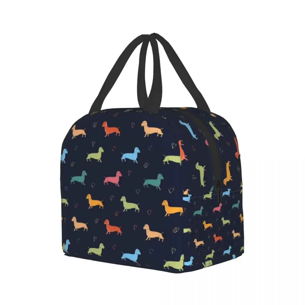 Dachshund Lunch Bags Insulated Cooler Thermal Food Bento Box For Kids School Children Portable Sausage Wiener Dog Storage Bag