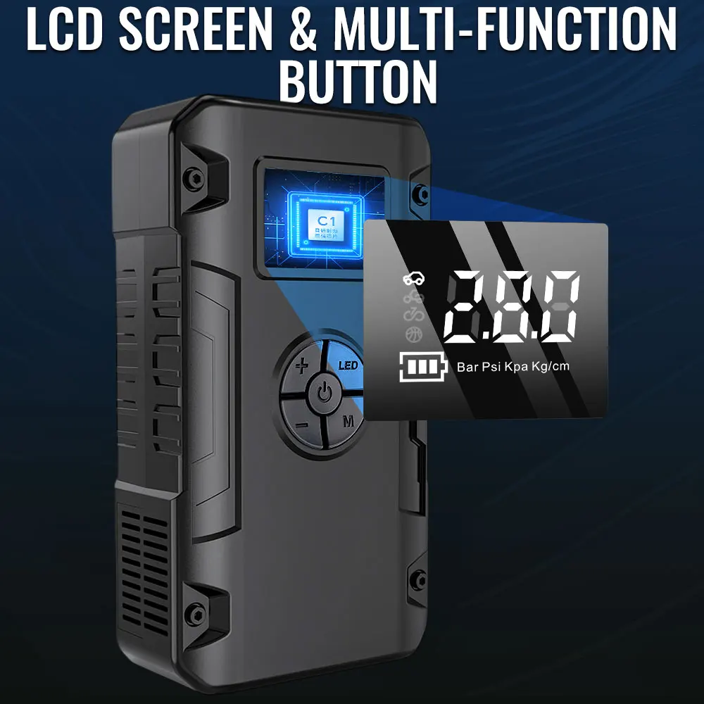 Аварийное зарядное устройство для активного отдыха, внешний аккумулятор, устройство автоматического запуска, аварийный запуск, автомобильный аккумулятор, стартер, автомобильный стартер, воздушный насос