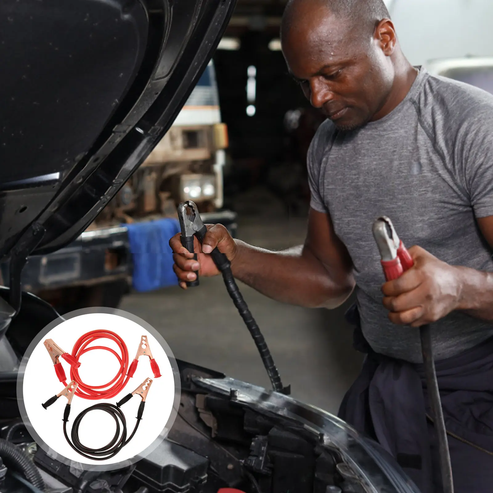 

Комплект из 2-х сверхпрочных пусковых кабелей для автомобиля, грузовика, внедорожника, аварийного запуска двигателя, 3 метра, автомобильные кабели, инструменты для автосервиса