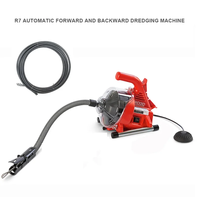 Electric Autofeed Sewer Pipe Dredging Machine 220V 120W Toilet Kitchen Drain Cleaner 19-28MM Autofeed Pipe Cleaning Dredger