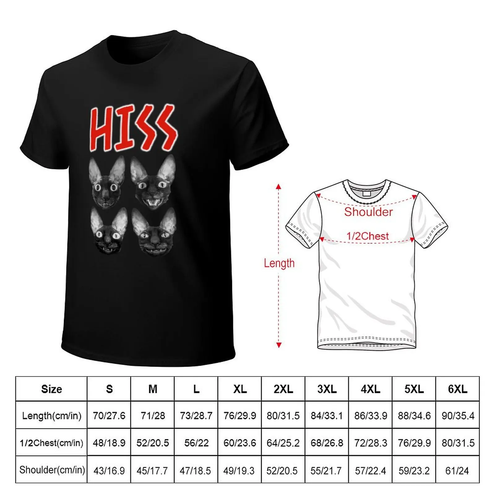 HISS T-Shirt Summer Print Short Sleeve Tee