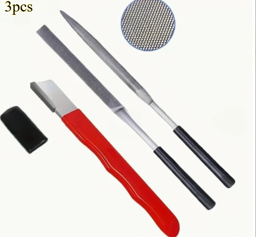 

Набор для заточки садовых инструментов из 3 предметов, портативный инструмент для заточки секаторов и ножниц, набор быстрозатачивающихся напильников для газона и улицы