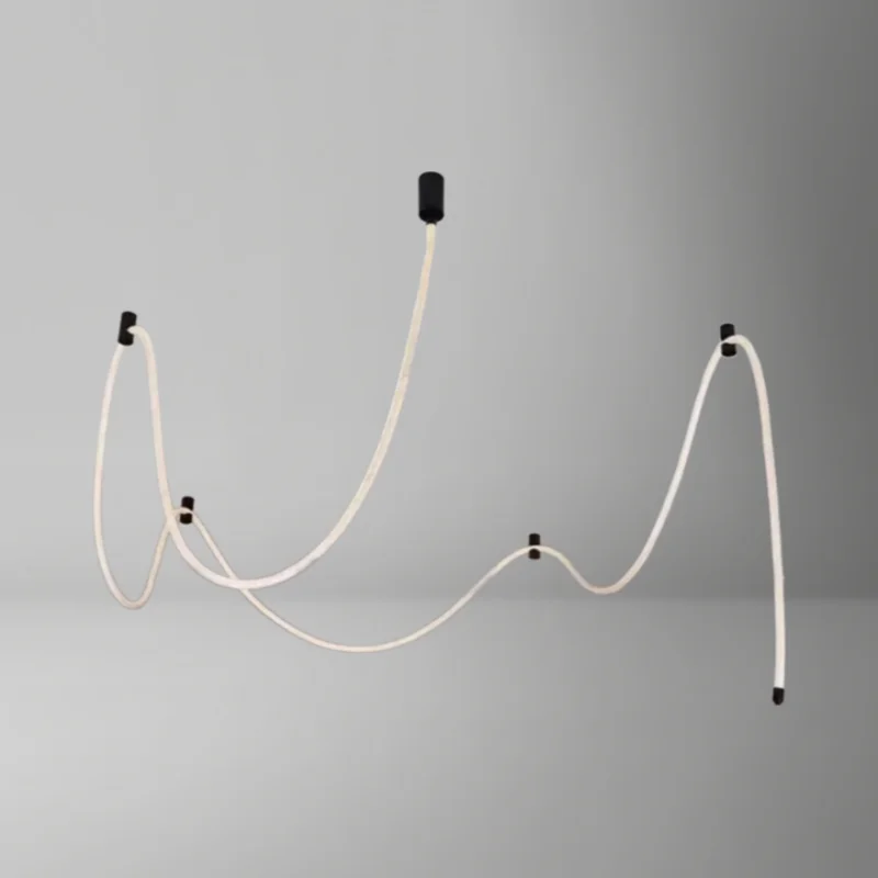 

Extremely minimalist modern restaurant shop commercial villa elevated duplex LOFT staircase pendant light