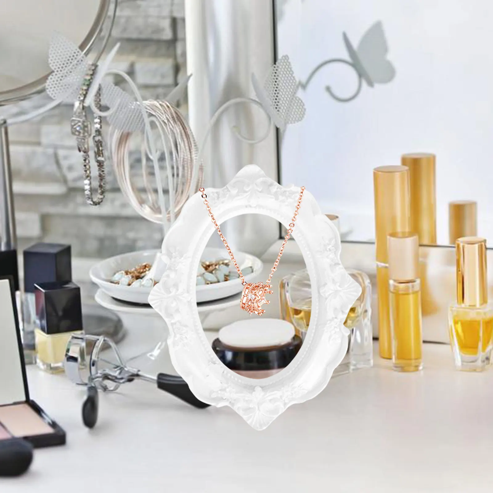 

4Pcs Mini Photo Frame Resin Vintage Style Home Decor Desktop Photo Holder Creative Decorative Picture Frame Resin Prop