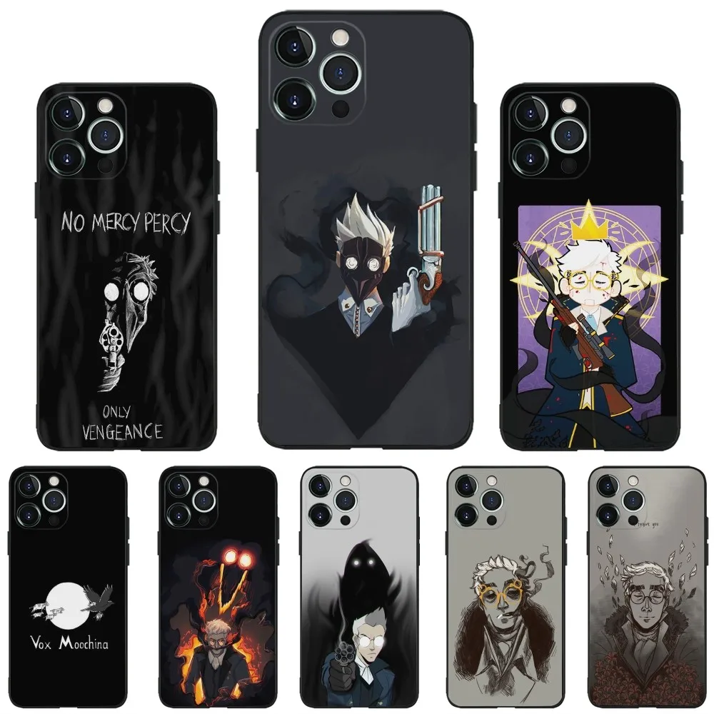 L-Legend V-Vox Machina Cartoon Phone Case for Apple iPhone, 13, 14,13,12,11,XS,XR,X,8,7,Pro,Max,Plus, Mini Silicone Cover Black