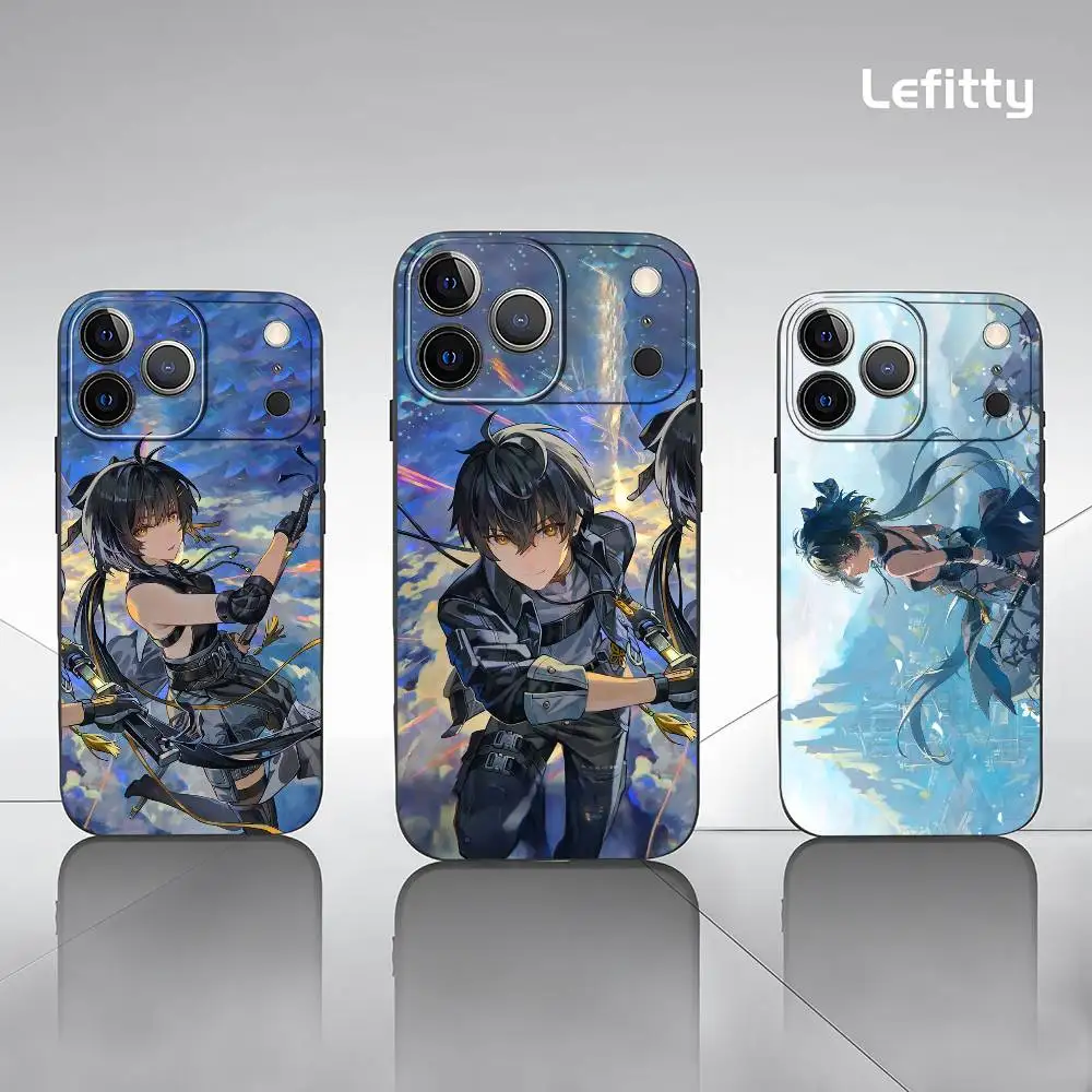 

Rover Wuthering Waves Sexy Phone Case For IPhone 17 16 15 14 13 12 11 Pro Max Plus Mini Black Frosted Soft Shell Funda