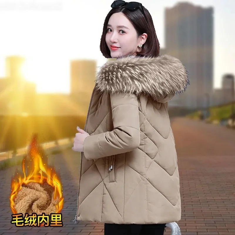 

Down Coat Women Parkas2025Winter New High-Quality Warm Cotton Padded Jacket Fashion Thick Ladies Overcoat Western-Style Long Top