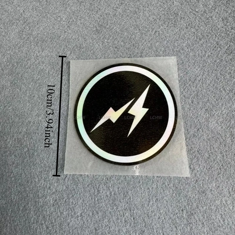 Holographic Double Lightning Ring Sticker Vinyl Decal Waterproof Car Bike Laptop Water Bottle Decoration