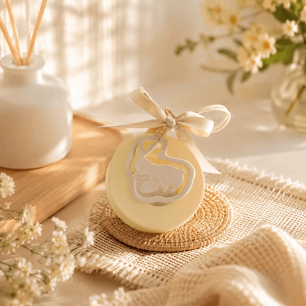 Non-fire Hanging Aromatherapy Rabbit Pendant Scented Car Fragrance Diffuser Plaster Long-lasting Mid-Autumn Festival Gift