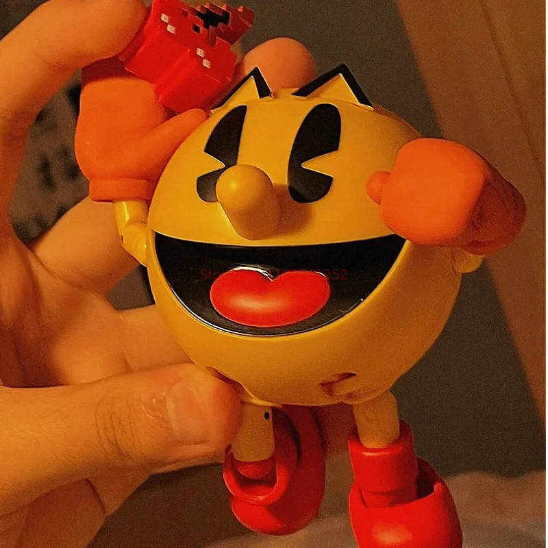 Hot Original Goods In Stock Banda Shf Pac Man Figure Model Toys Super Cute Pvc Classic Game Characters Action Figure Anime Gift