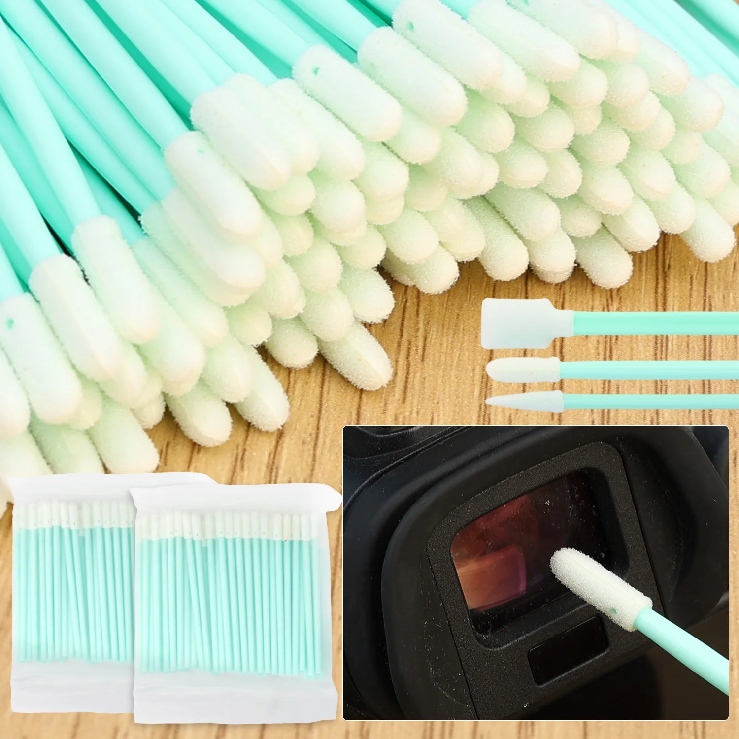 

50-200Pcs Digital Camera Cleaning Brush Dust Free Sponge Swab for Earphone Mobile Phone Charge Port Machine Printer Cleaner Tool