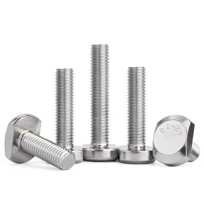 304 Stainless Steel T Shape Groove Bolts M5 M6 M8 M10 M12 T Slot Rail Track Retangular Hammer Head Screws