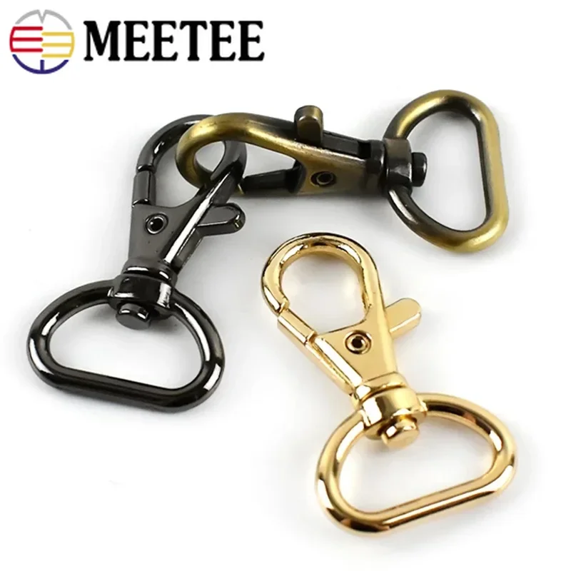 5/10Pcs 10-25mm Bag Strap Metal Buckles Meetee Dog Collar Lobster Buckle for Keychain Swivel Snap Hook Clasp Sewing Accessories