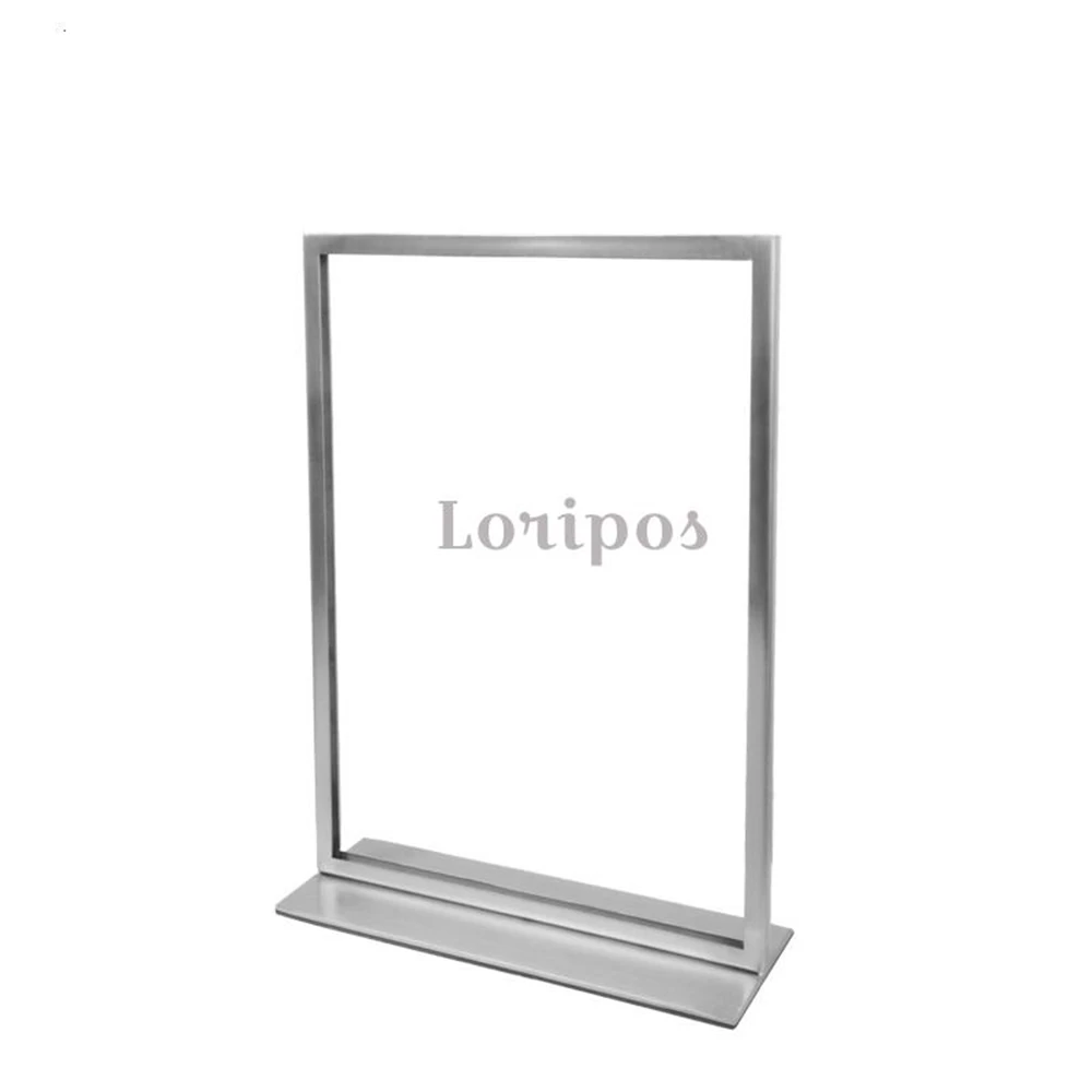 Metal A3 Poster Frame Desk Sign Promotion Price Tag Display Stand Menu Merchandise Product Information Info Photo Frame Rack