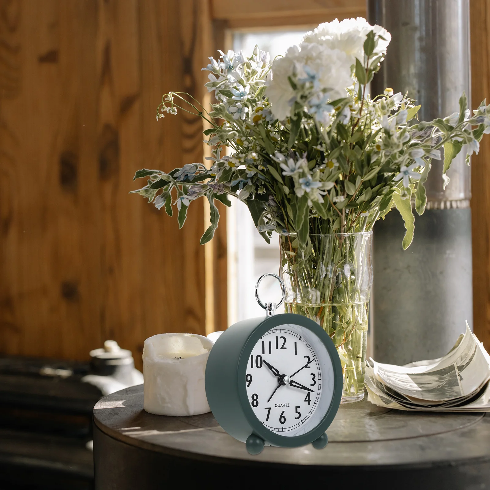 

Macaron Color Round Alarm Clock Cute Tabletop Clock for Dorm Decorative and Practical Use Bedside Alarm Macaron