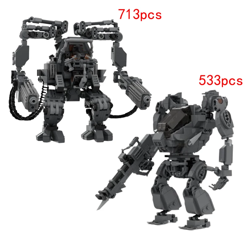 Spot MOC-136976 Mecha Boy Toy Disassembly 533pcs Small Particle Assembling Building Block Model 137552 Manned Mecha Set Gift