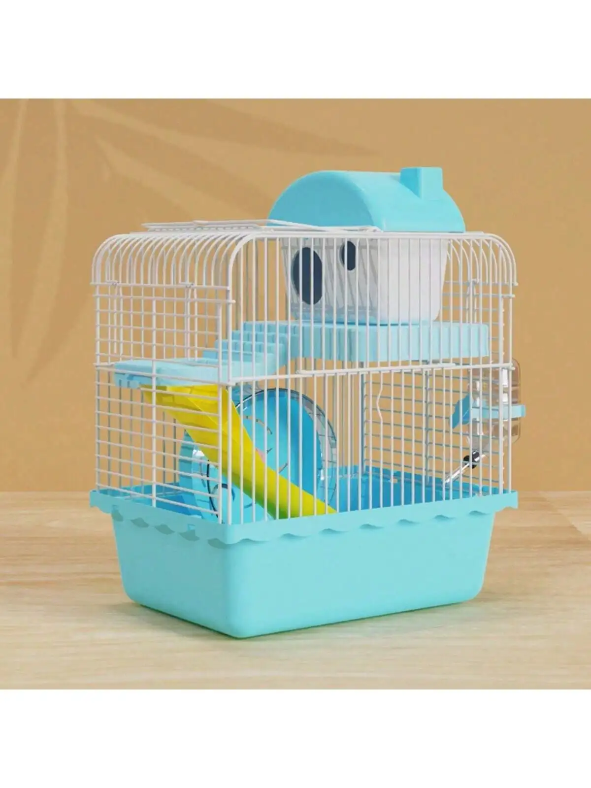 1pc Hamster Cage Small Castle three-story Villa with House Castle Cage Transparent Small hamster cage Base cage Portable cage Pe