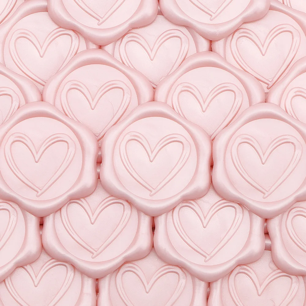 30Pcs Heart Wax Seal Stickers,30 Pack Envelope Seal Stickers Envelope Seals Self Adhesive Stickers for Wedding Valentine's Day