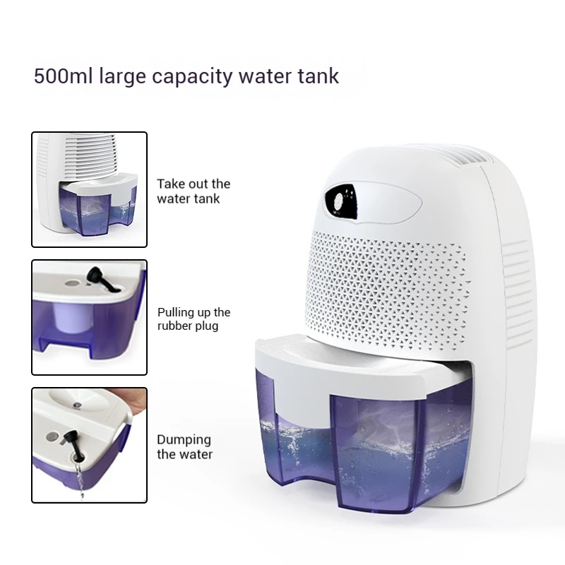 Dehumidifier, household small dehumidifier, bedroom dehumidifier, dryer, moisture absorber, portable and silent