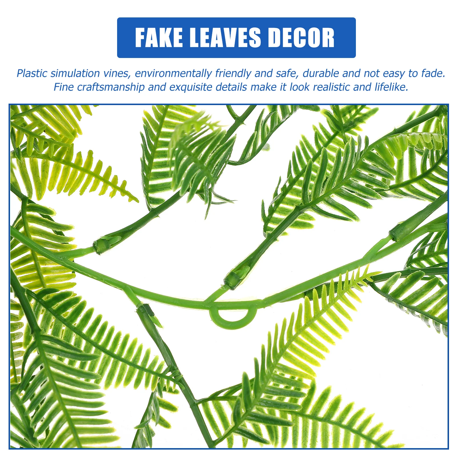 

1Pcs Artificial Leaf Vines Simulation Green Plants Wall Pendant Home Garden Decor No Maintenance Required